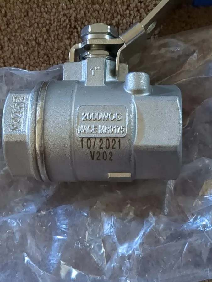 Клапан KF HALE 1" NACE CF8M FULL PORT STAINLESS STEEL 2000WOG BALL VALVE SS