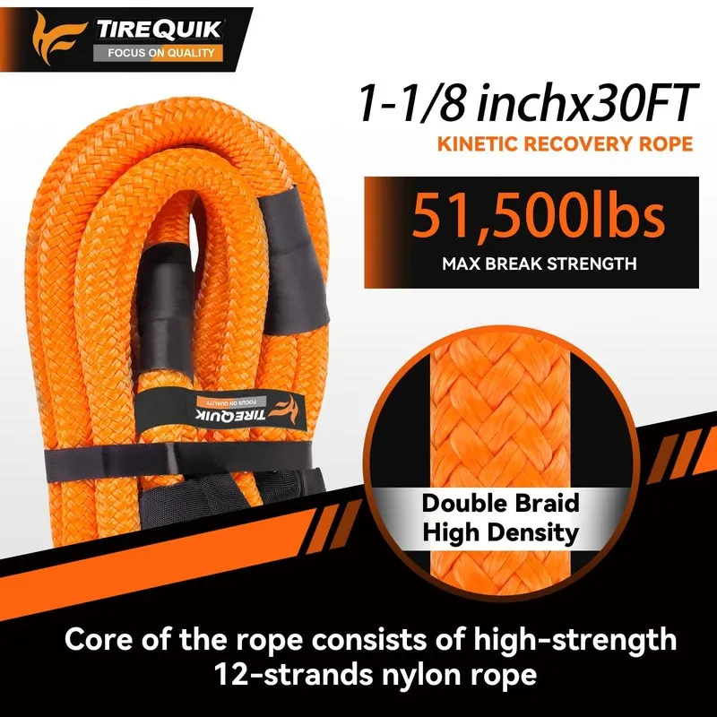 Такелажная скоба Kinetic Recovery Rope 1.26" x 30ft 55000lbs 1.26"x 30FT+2 Soft 
