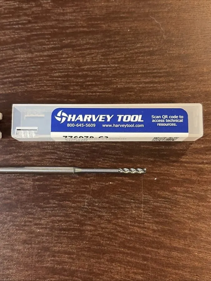Режущий инструмент Harvey Tool HTC 776078-C3 Solid Carbide Square End Mill 5/64" — фото лота 2