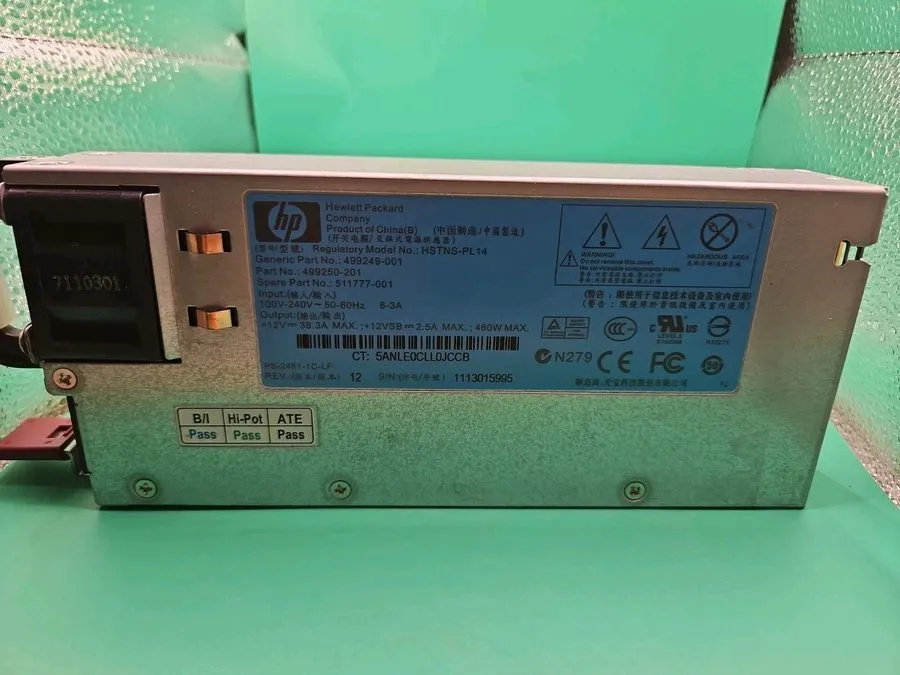 Блок питания HP Proliant ML350 G6 Server HSTNS-PL14 460W Power Supply- 511777-00