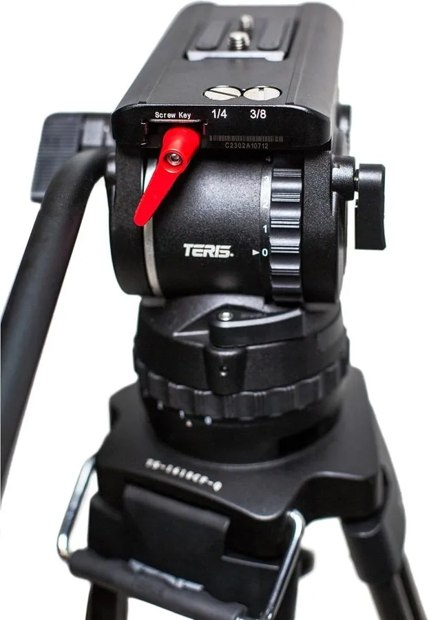 Оборудование видеонаблюдения Teris TS-H14CF-Q 100mm Flat Base Fluid Head & 2-Sta — фото лота 2