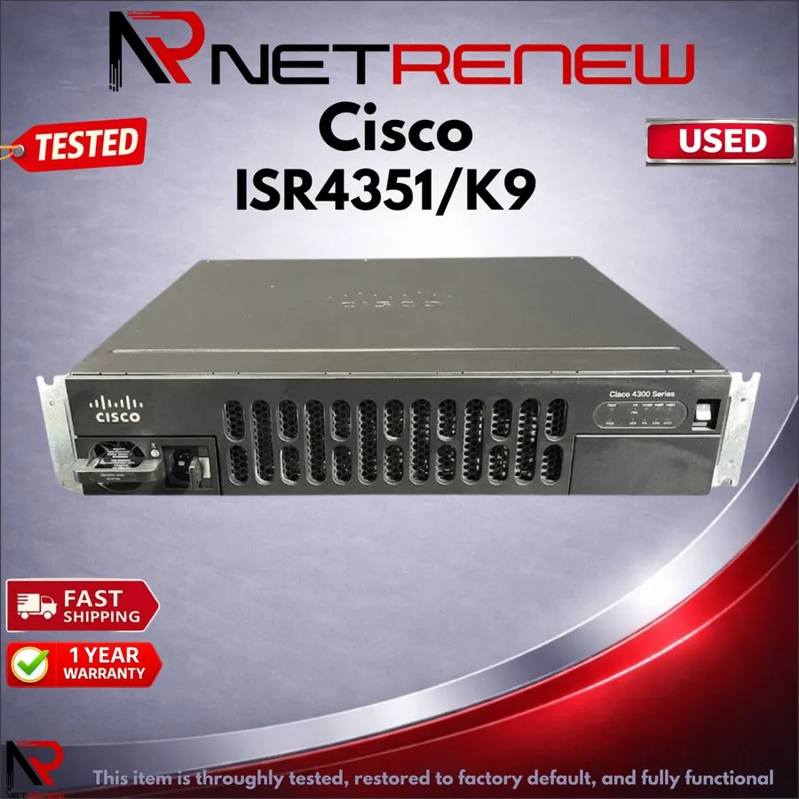 Маршрутизатор CISCO ISR4351/K9 V05 3-PORT Gigabit INTEGRATED ROUTER ISR4351