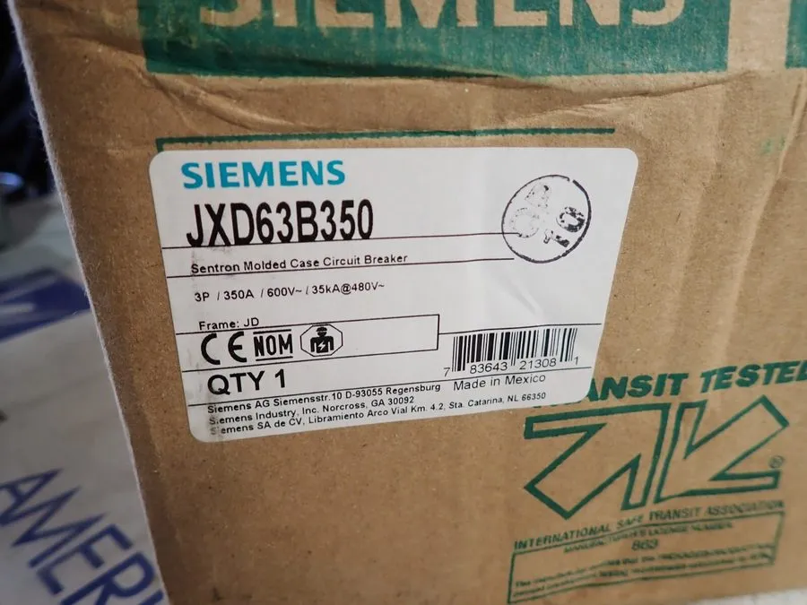 Автоматический выключатель Siemens JXD63B350 Sentron Series Circuit Breaker 350A