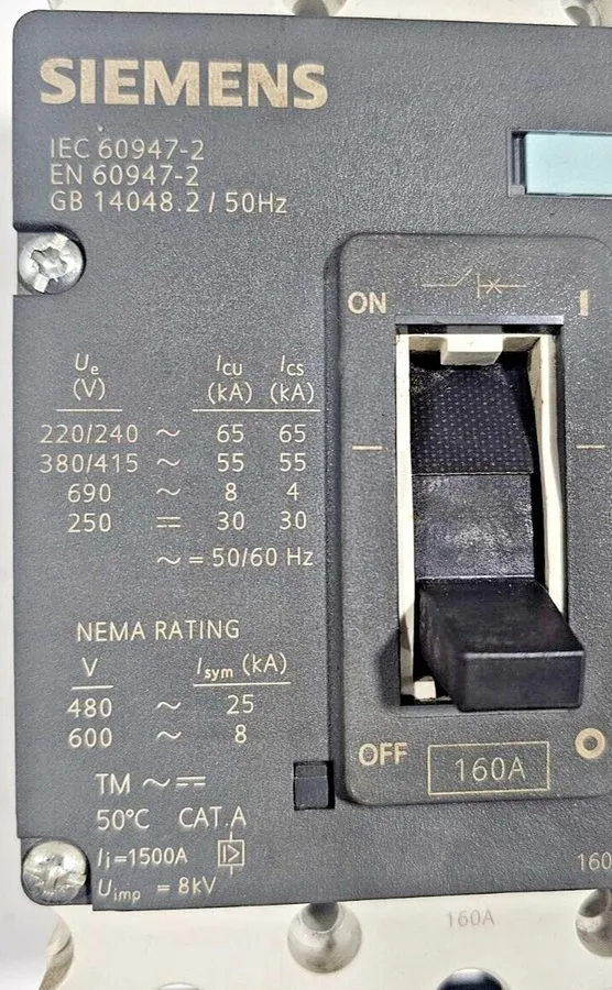 Автоматический выключатель SIEMENS VL 160X 3VL1716-1DD33-0AA0 CIRCUIT BREAKER 16 — фото лота 1