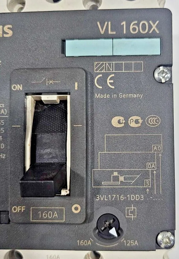 Автоматический выключатель SIEMENS VL 160X 3VL1716-1DD33-0AA0 CIRCUIT BREAKER 16 — фото лота 2