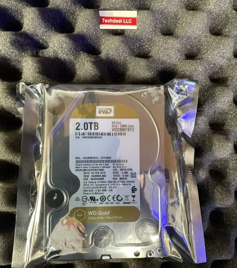 Жёсткий диск Western Digital Gold 2TB WD2005FBYZ 7200RPM 128MB SATA III 3.5" HDD