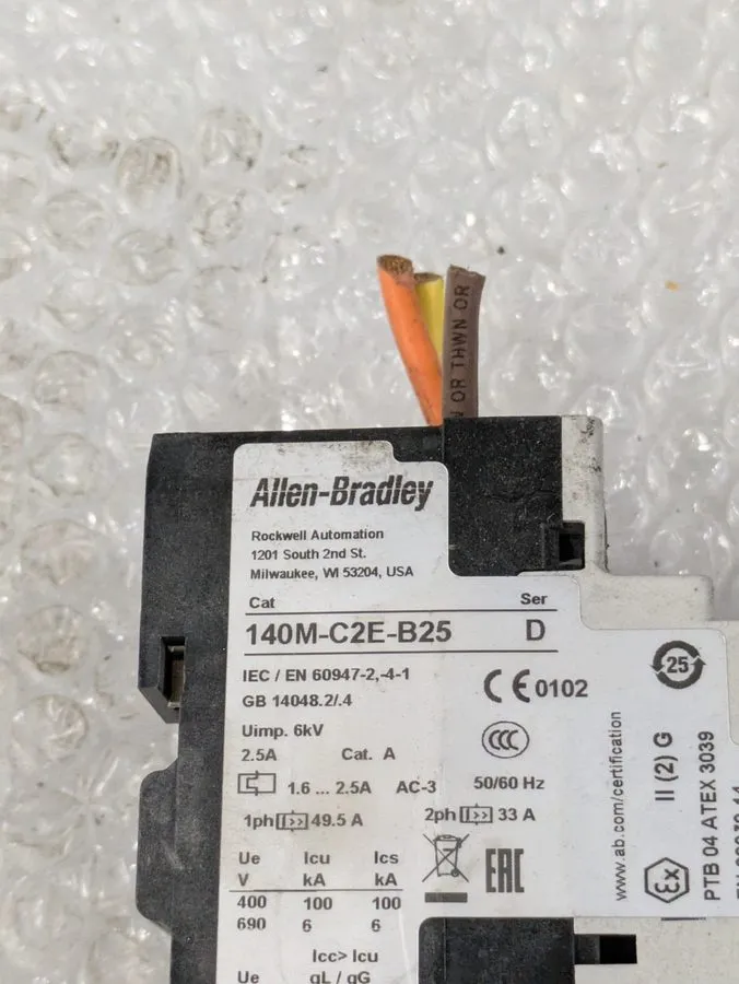 Автоматический выключатель Allen Bradley 140M-C2E-B25 Motor Protection Circuit B