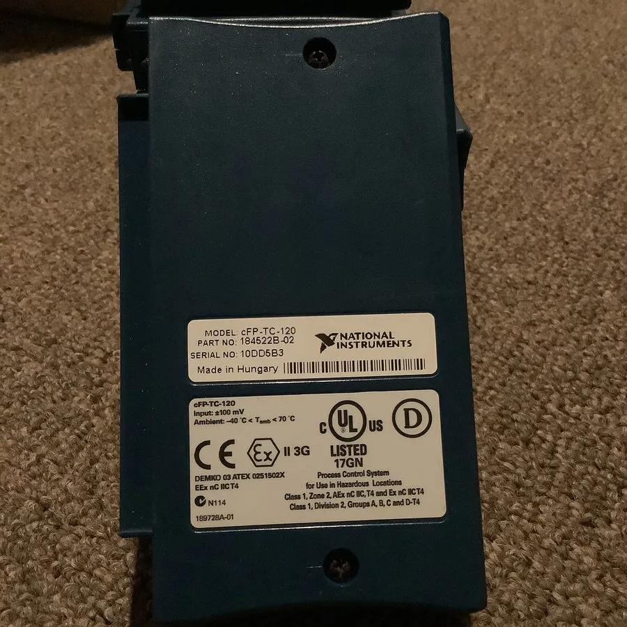 Трансивер National Instruments cFP-TC-120 Compact FieldPoint Thermocouple Input  — фото лота 1
