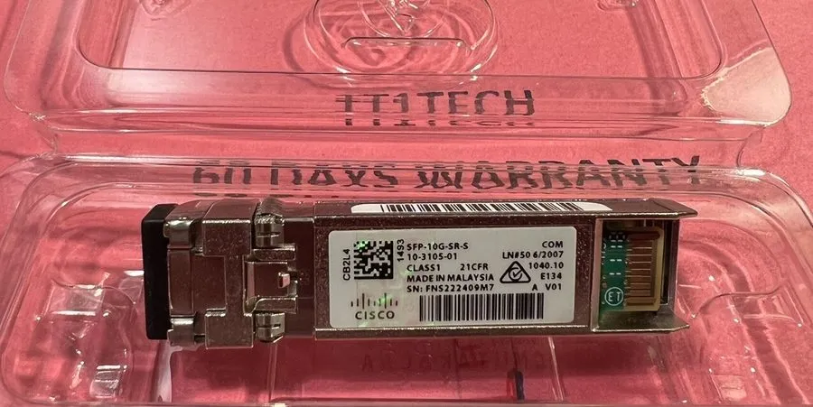 Трансивер Cisco SFP-10G-SR-S 10G SFP+ 850nm LC MMF Transceiver 10-3105-01