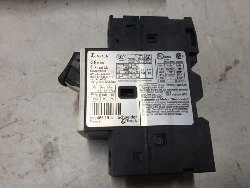 Автоматический выключатель Telemecanique GV2ME14 TeSys Motor Circuit Breaker 6-1 — фото лота 3