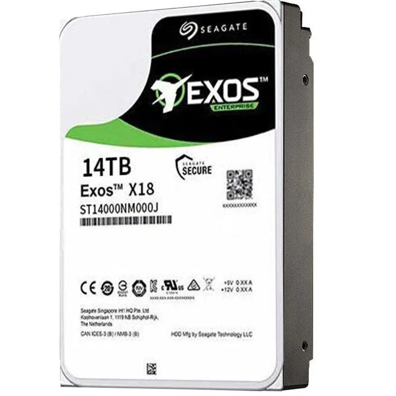 Жёсткий диск Seagate 14TB Exos X18 7200RPM SATA 6Gb/s 256MB 3.5" Enterprise HDD 