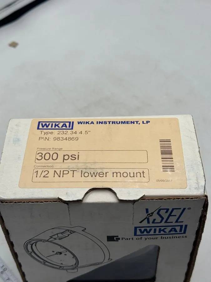 Трубопроводная арматура Wika instrument 300 PSI 1/2" NPT Lower Mount Gauge 98348 — фото лота 1