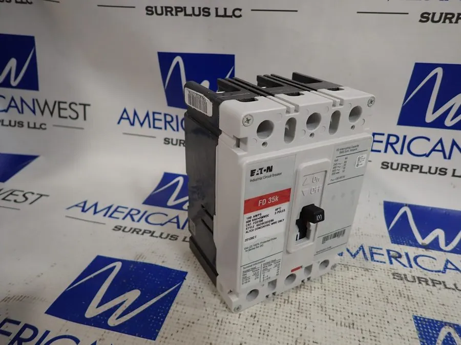Автоматический выключатель EATON CUTLER HAMMER FD3100 100 AMP 600 VOLT CIRCUIT B