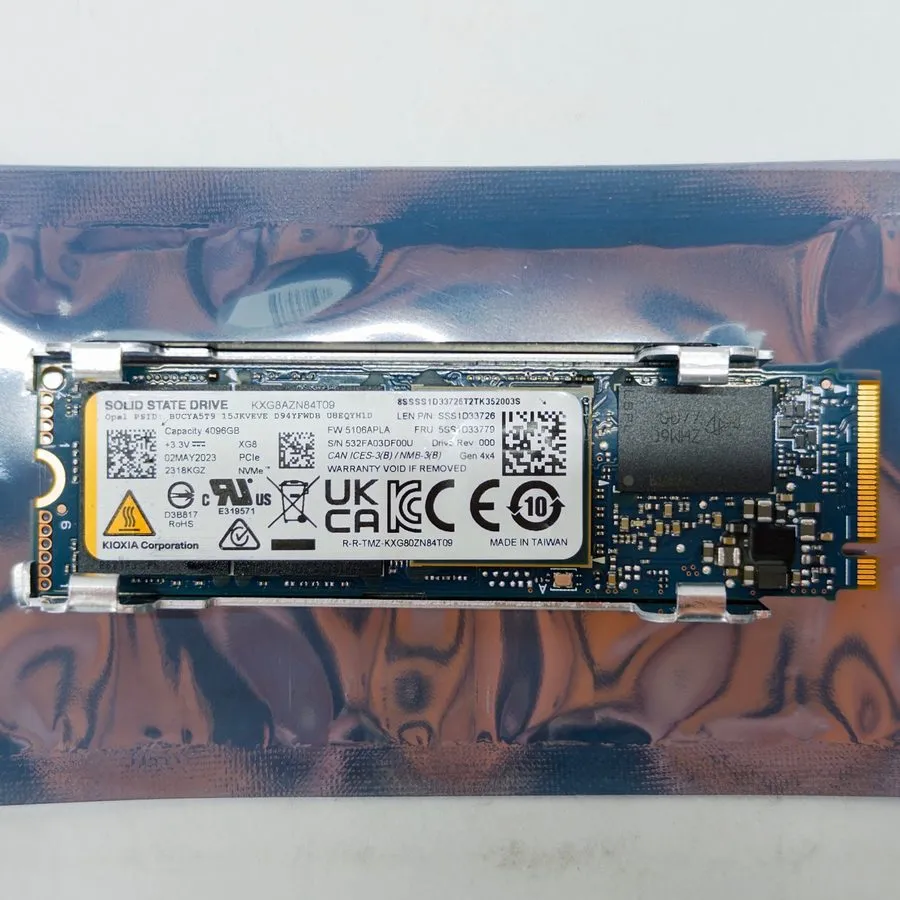 SSD-накопитель Lenovo Kioxia 4TB 4096GB PCIe Gen 4x4 M.2 2280 SSD KXG8AZN84T09 5