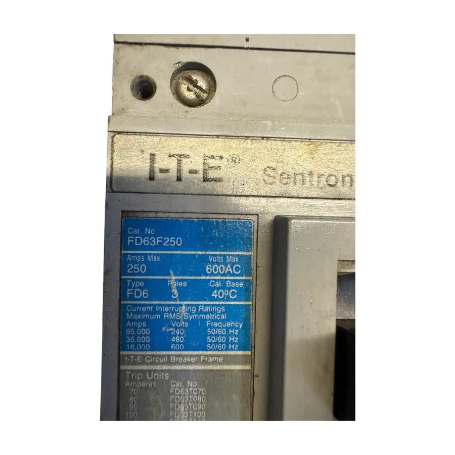 Автоматический выключатель SIEMENS FD63F250 SENTRON SERIES B 250 AMP CIRCUIT BRE