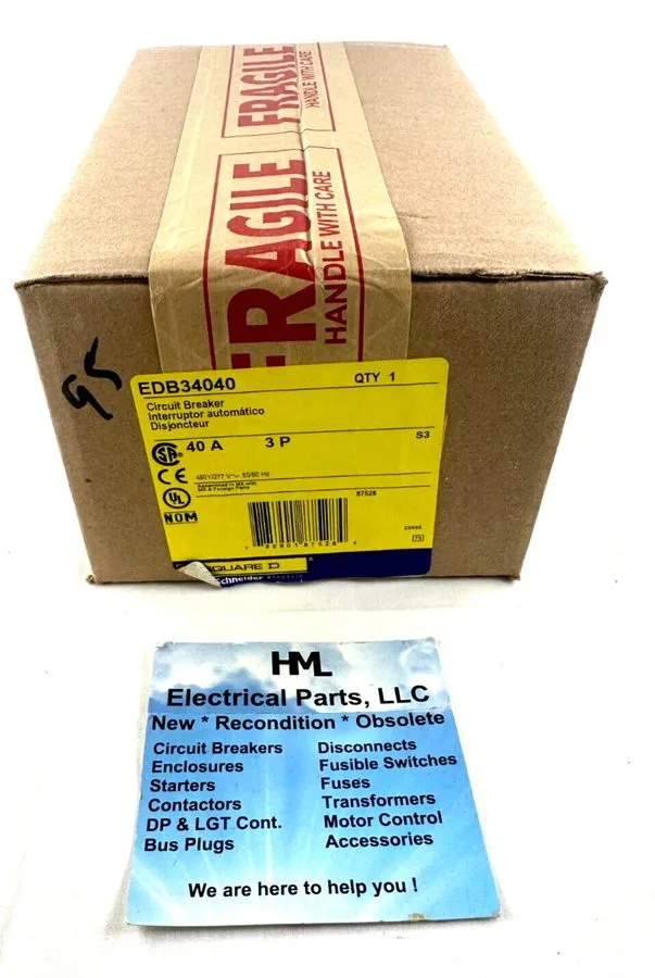 Автоматический выключатель Square D EDB34040 40A 480V 3-Pole Molded Case Circuit