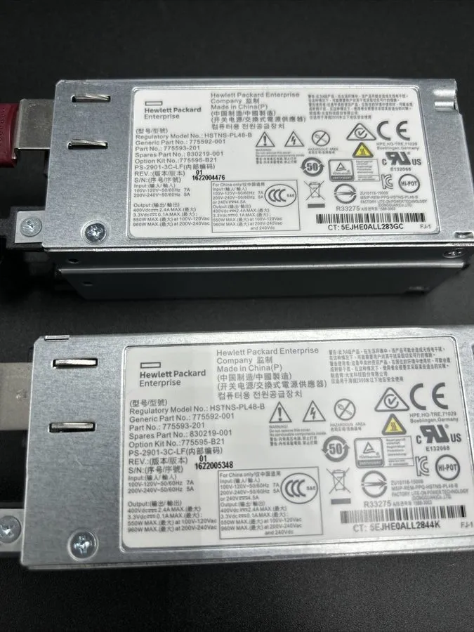 Блок питания HPE 775592-001 900W AC/DC Hot-Plug Power Supply
