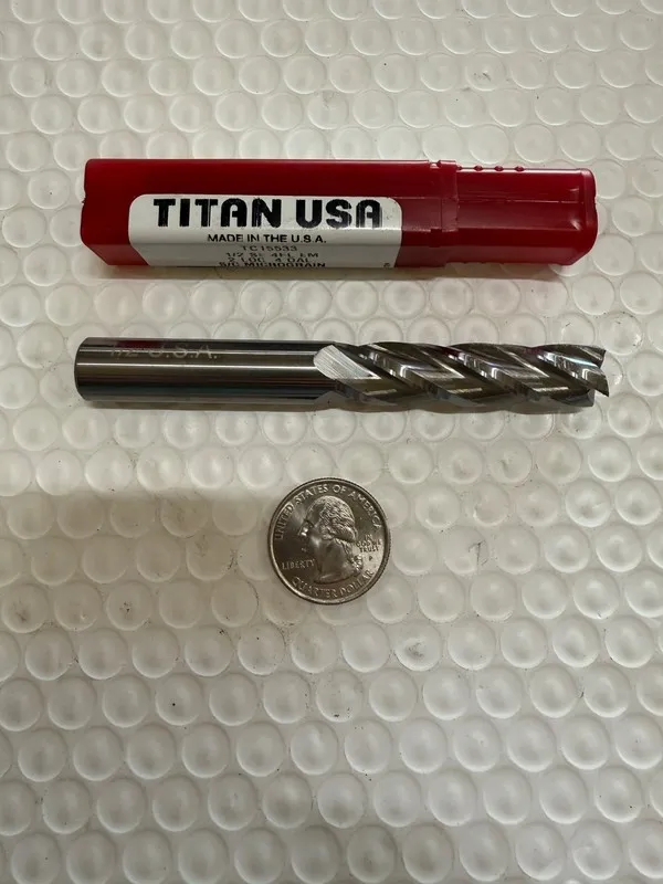 Режущий инструмент Titan USA Carbide Endmill 1/2 SE 4FL EM 2 LOC 4 OAL TC15533 S — фото лота 2