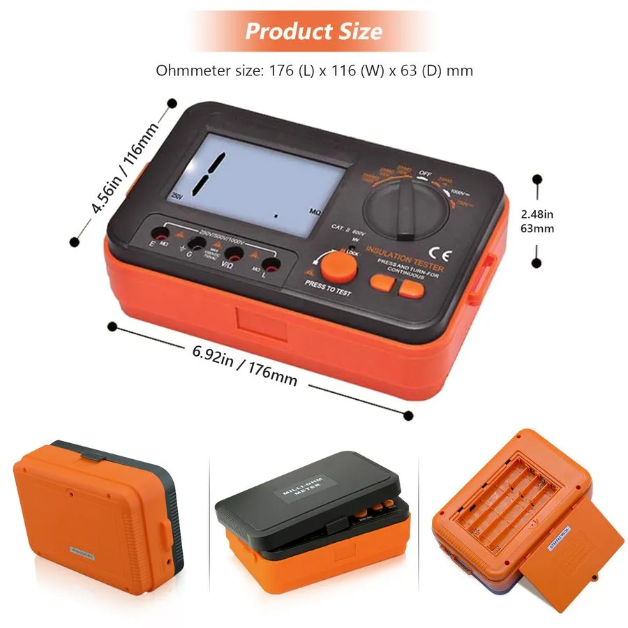 Тестер Digital Insulation Tester, DC Voltage, Resistance Continuity Test, 250V/5 — фото лота 3