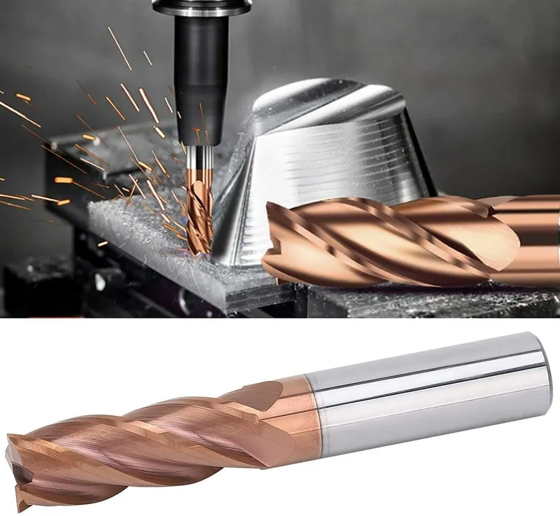 Оборудование ЧПУ HRC45 2.5mm CNC Carbide End Mill 4-Fulte Mill Cutter,Tungsten E