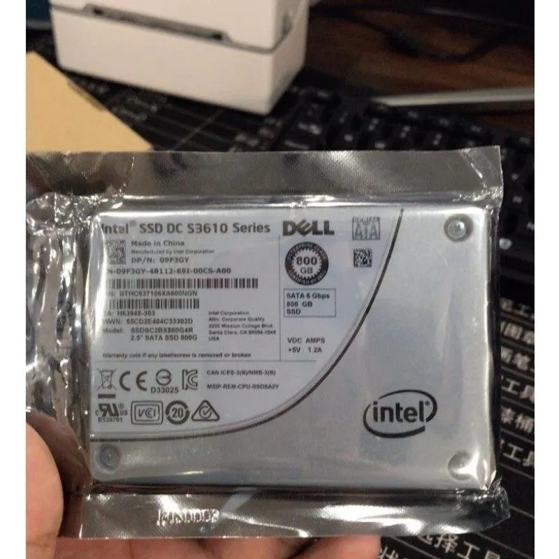 SSD-накопитель 09F3GY DELL /Intel DC S3610 Series SSDSC2BX800G4R 800GB 2.5 inch 
