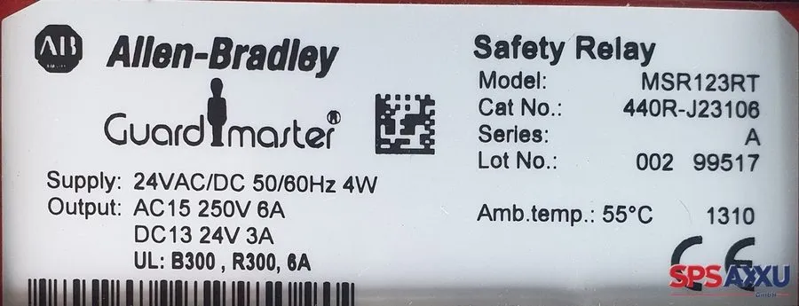 Реле безопасности Allen-Bradley 440R-J23106 Safety Relay MSR123RT 24V AC/DC — фото лота 2