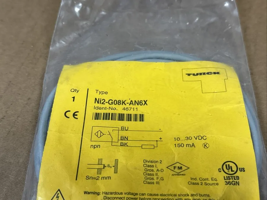 Датчик приближения Turck Ni2-G08K-AN6X Inductive Proximity Sensor M8 2mm NPN NO 
