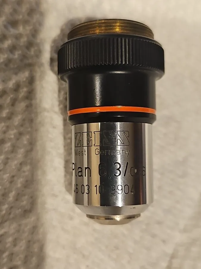 Объектив микроскопа Zeiss Microscope Objective Plan 6.3x/0.16 160/- 460310-9904 — фото лота 2