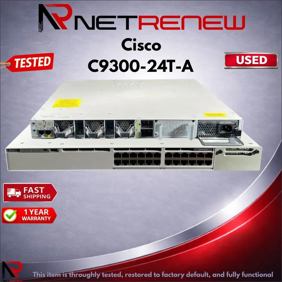 Коммутатор Cisco C9300-24T-A Catalyst Ethernet Switch 24 Ports