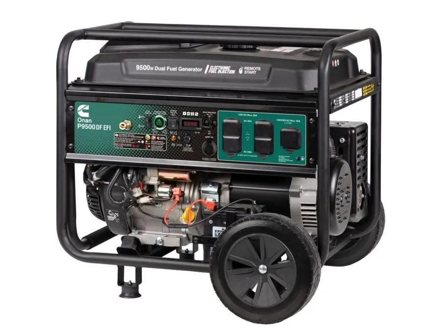 Генератор Cummins Onan P9500DF 9500 Watt Dual Fuel EFI Portable Generator Gas LP — фото лота 1