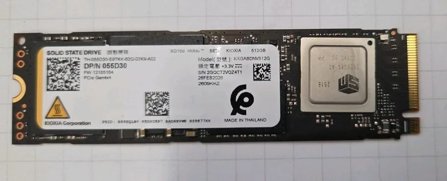 SSD-накопитель KIOXIA 512GB GEN 4x4 NVMe PCIe M2 SSD KBG60ZNS512G DELL 0DFMP3 — фото лота 1
