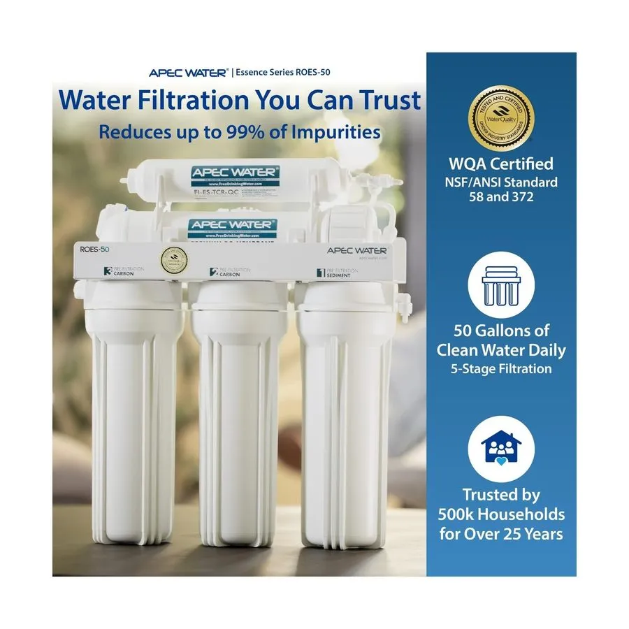 Насос ROES-50, 5-Stage Under Sink Reverse Osmosis Water Filter System, NSF Certi