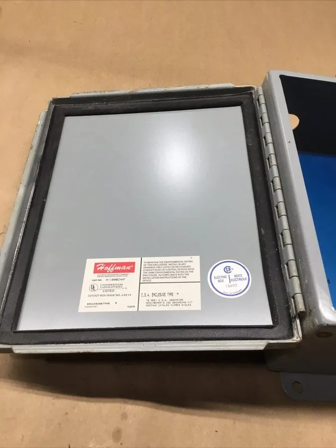 Монтажный шкаф Hoffman A1008CHNF 10" x 8" x 4" Electrical Enclosure Type 4 #707F — фото лота 2