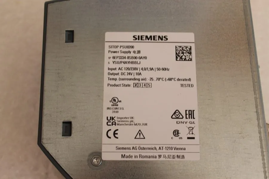 Блок питания Siemens SITOP PSU8200 Power Supply Unit Din Rail 480W 20A 24VDC