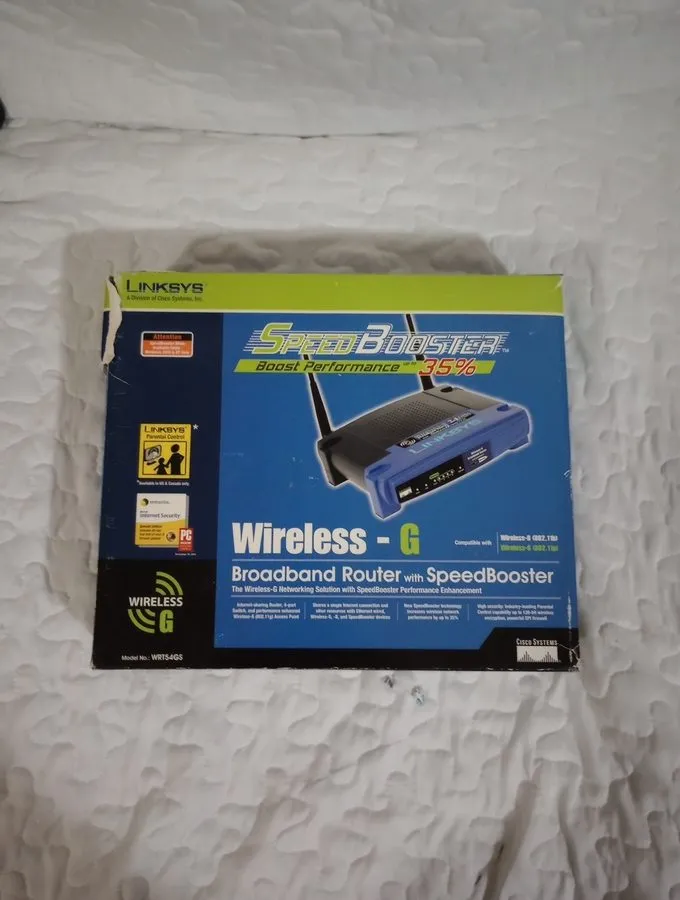 Маршрутизатор Linksys WRT54GS 54 Mbps 4-Port 10/100 Wireless G Router v7