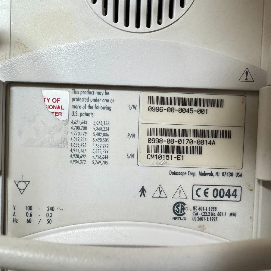 Электрокардиограф Datascope Passport2 Patient Monitor 0998-00-0170-0014A ECG SpO — фото лота 2