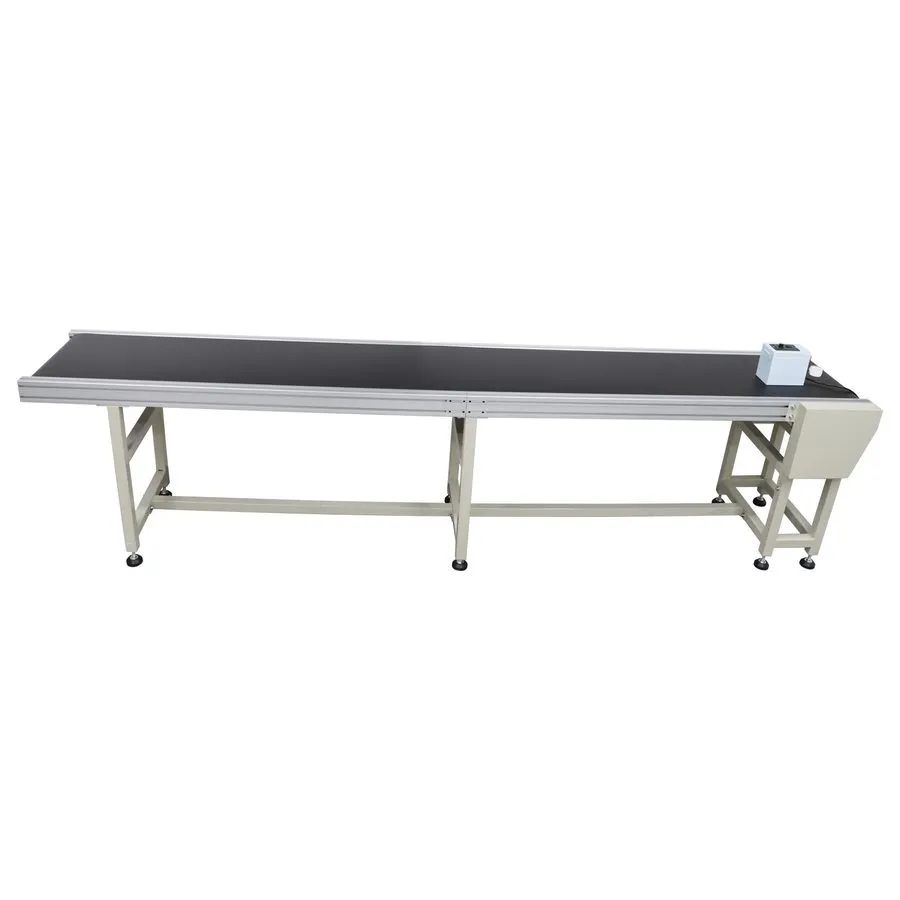 Конвейер 120W Length 118in Black PVC Conveyor Belt System Width Adjustable Speed