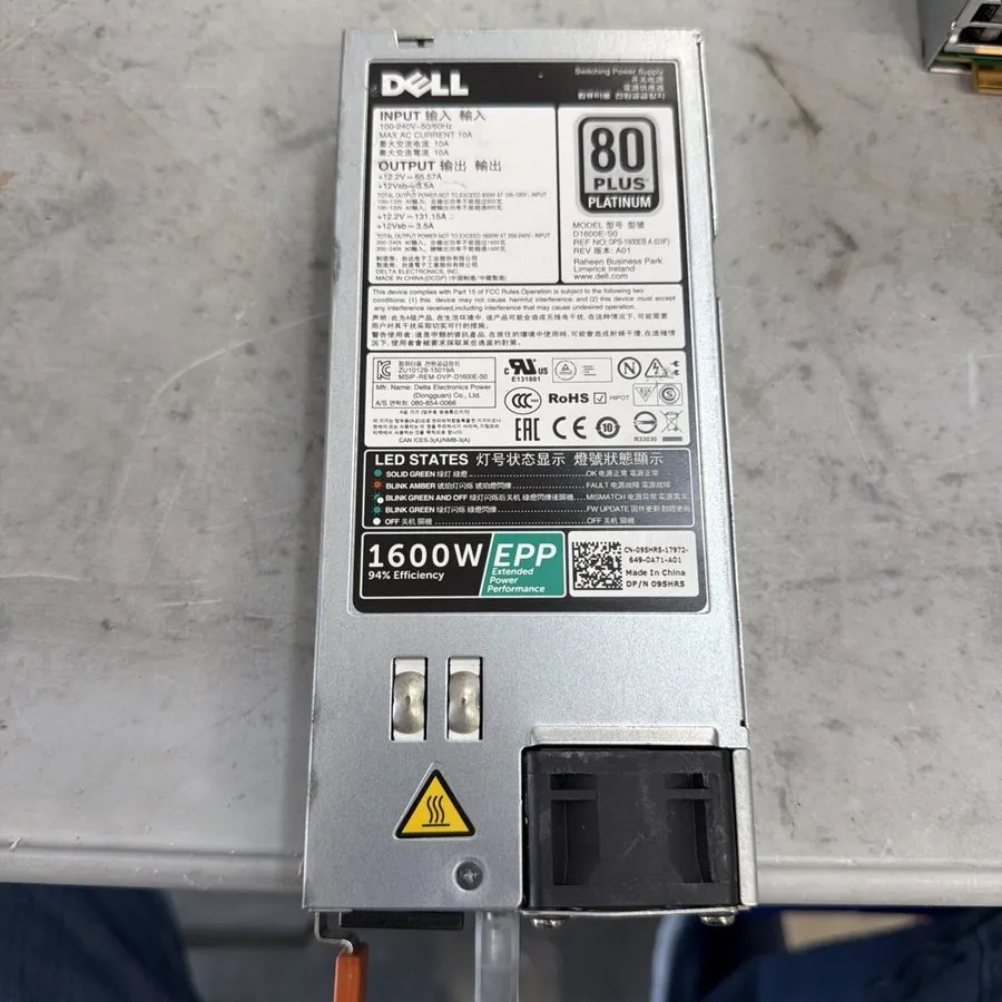 Блок питания Dell 95HR5 Poweredge C4130 1600W EPP 80 Plus Platinum Power Supply