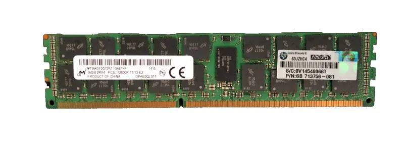 Модуль памяти 16GB Micron DDR3 ECC RDIMM PC3L-12800R MT36KSF2G72PZ And 1 PC3-149