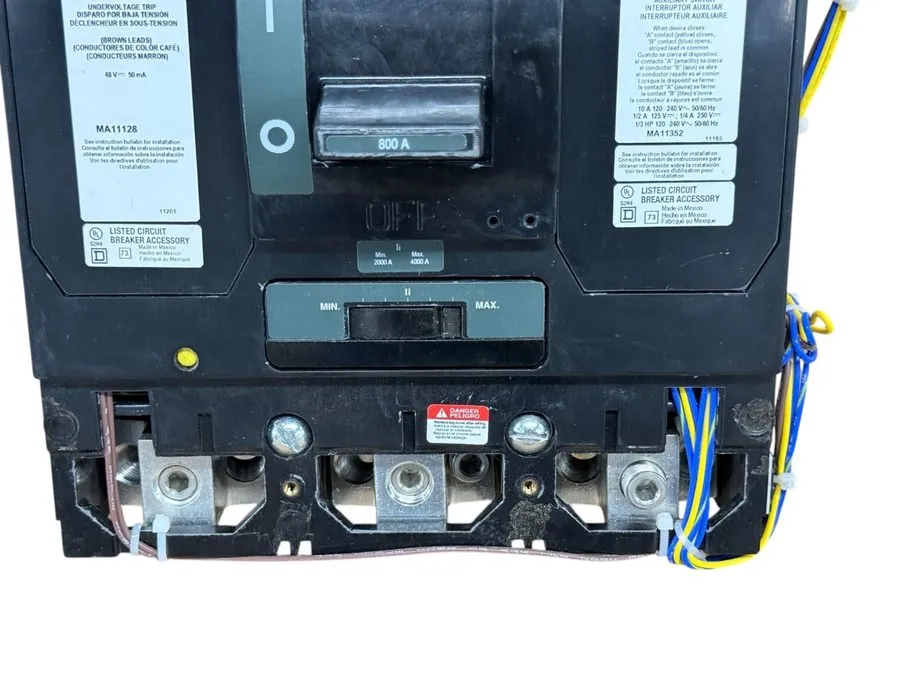 Автоматический выключатель SQUARE D MHL36800 800Amp 3P 480V 65kA Type MHL Adjust
