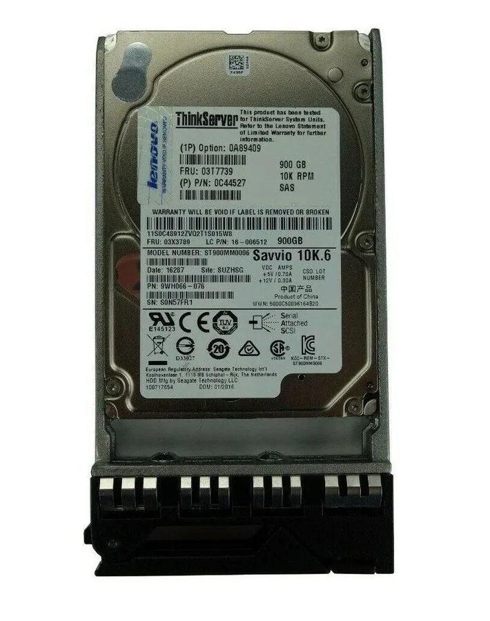 Жёсткий диск Lenovo 03T7739 0C44527 0A89409 900GB 2.5"SAS 10K 6Gb/s Hard Drive H