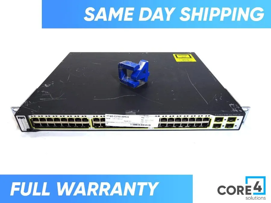 Коммутатор CISCO WS-C3750-48PS-S CATALYST 3750-48PS SMI SW