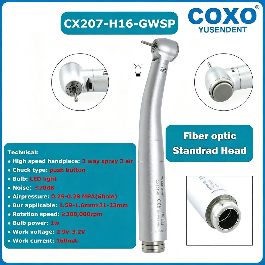Стоматологический наконечник COXO Dental Handpiece Fiber Optic High Speed Turbin