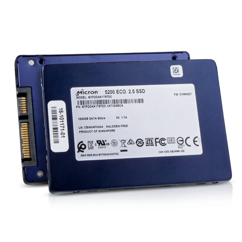 Сервер Micron MTFDDAK1T9TDC 1.92TB SSD SATA 2.5 Server Laptop Desktop PC Hard Dr — фото лота 1