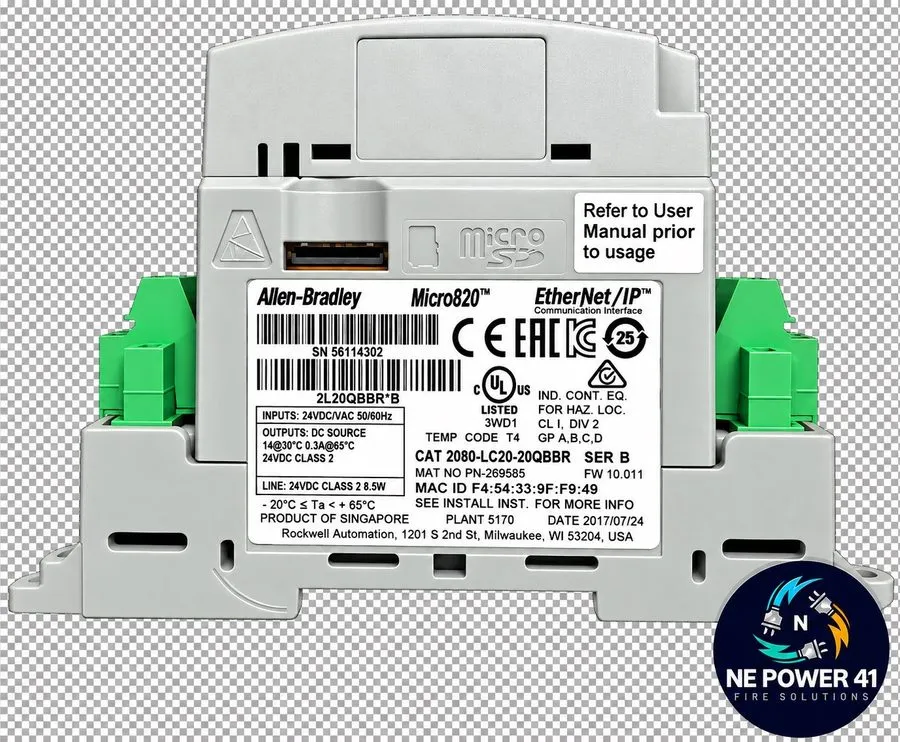 ПЛК 2080-LC20-20QWB Micro820 20 I/O ENet/IP Controller Allen-Bradley — фото лота 1