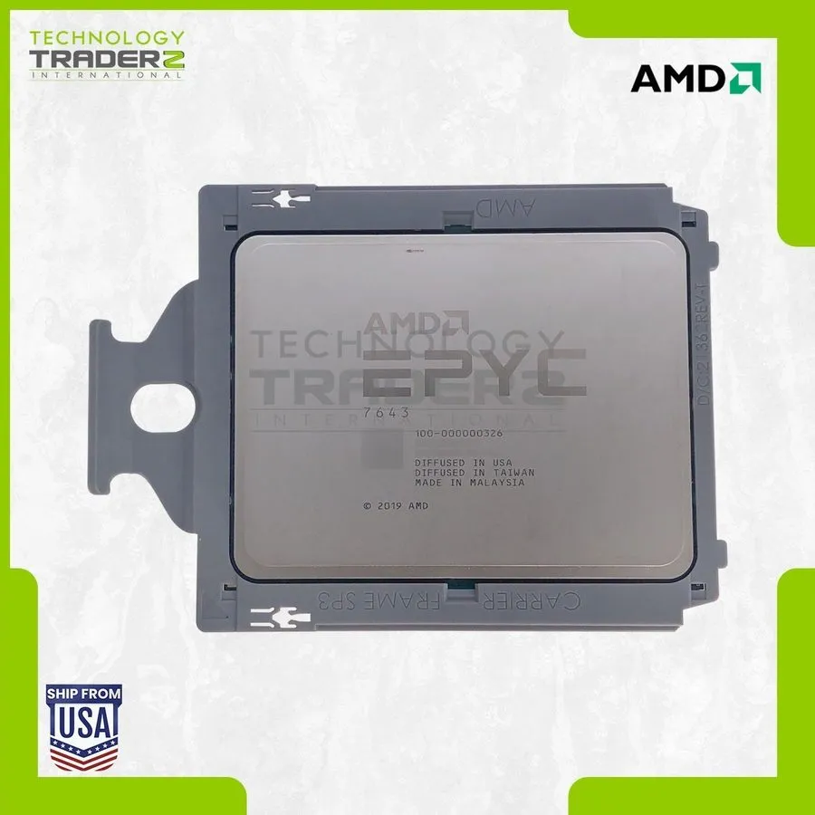 Процессор AMD EPYC 7643 48-Core 2.30GHz 225W 256MB SP3 Unlocked CPU 100-00000032