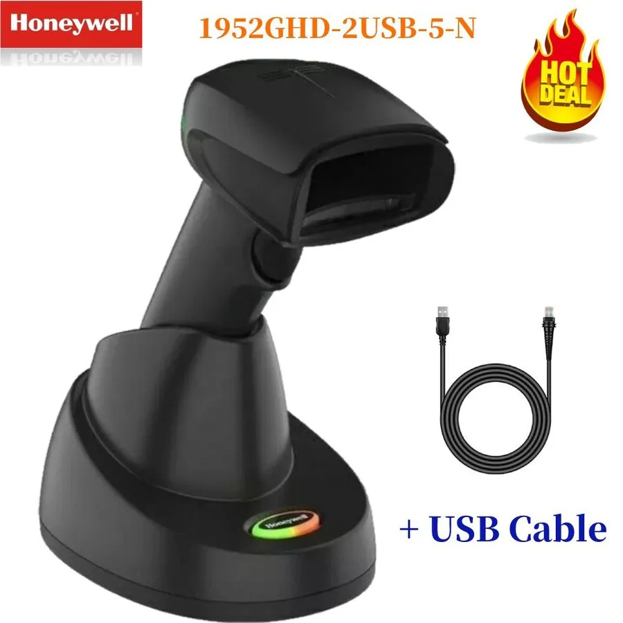 Сканер штрих-кода Honeywell 1952GHD-2USB-5-N Xenon XP Wireless Handheld USB 1D 2 — фото лота 1