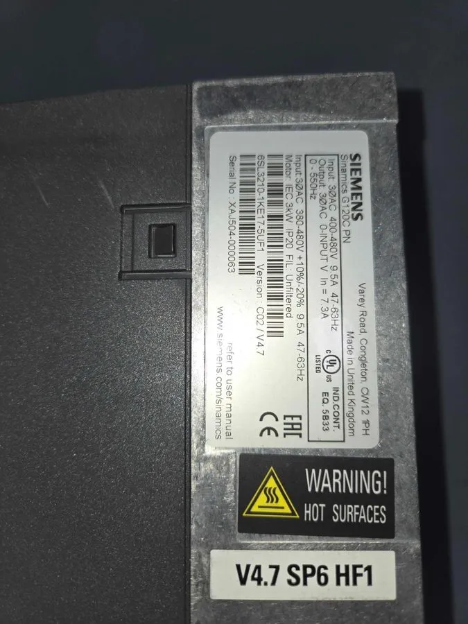Частотный преобразователь Siemens Sinamics G120C 4KW 480V Frequency Inverter