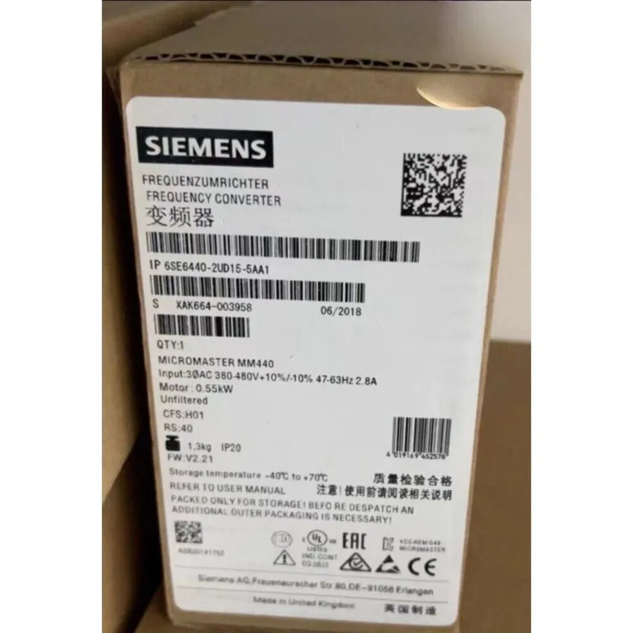 Частотный преобразователь Siemens 6SE6440-2UD15-5AA1 MICROMASTER440 without filt