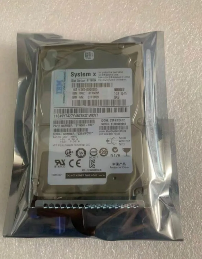Жёсткий диск IBM 81Y9654 81Y9655 900GB 10K 2.5" SFF SAS 6Gbps Hot Swap HDD Hard  — фото лота 2